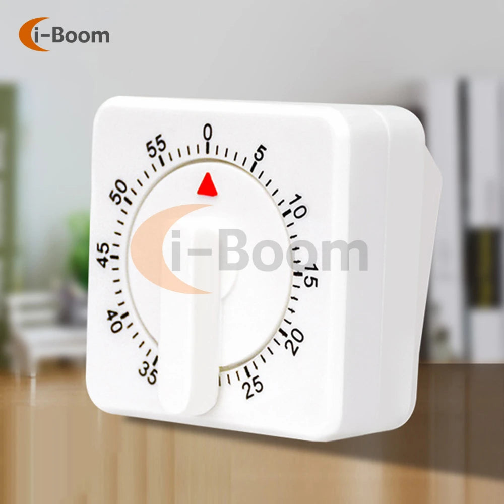 60 Minutes Kitchen Timer Count Square Cooking Up Alarm Sleep Temporizador Clock Mechanical Stopwatch Alarm Down Office Meeting