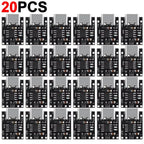1-20Pcs TP4056 3.7V Lithium Battery Charging Discharging Board With Protection Type-C USB Type C Li-ion Battery Charging Board