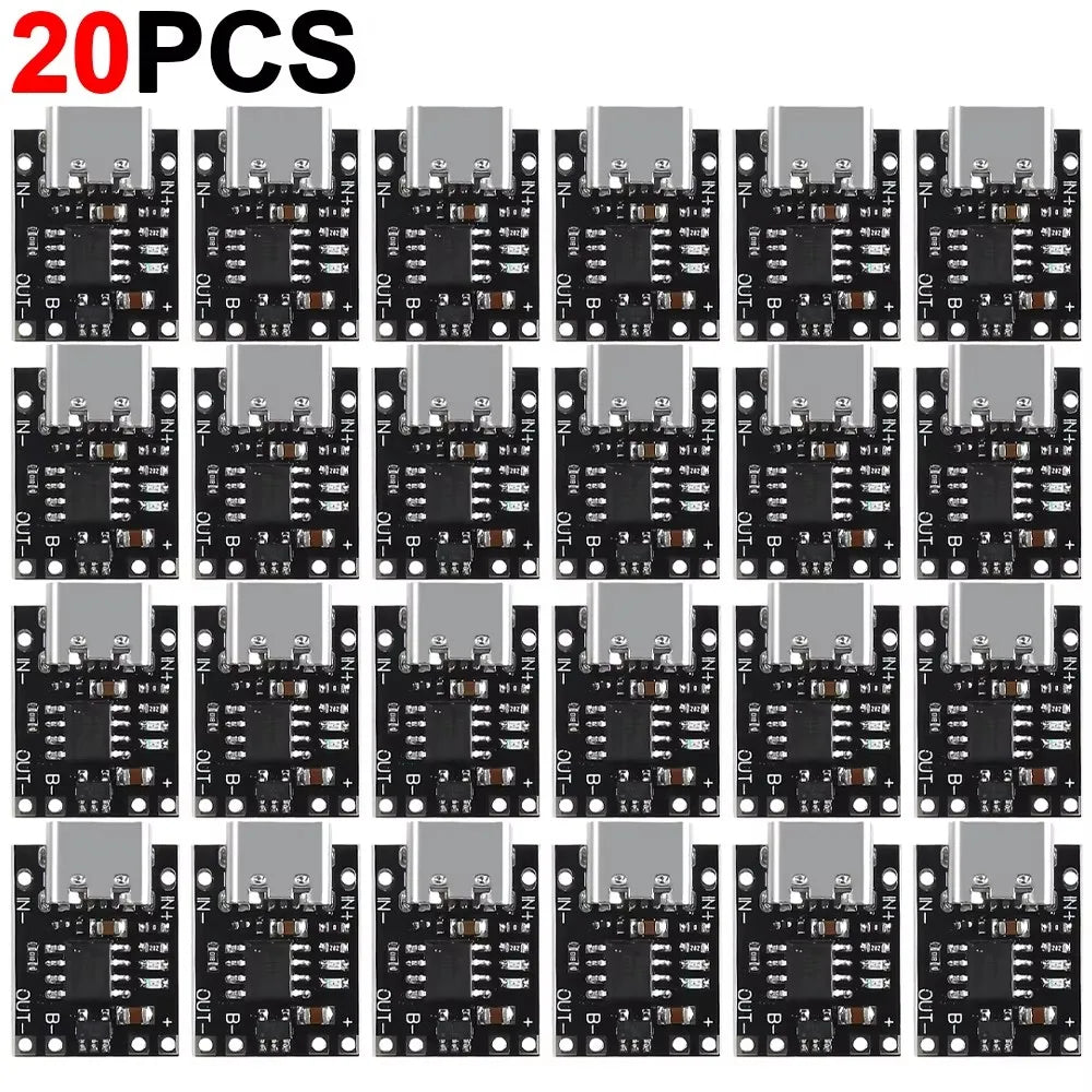 1-20Pcs TP4056 3.7V Lithium Battery Charging Discharging Board With Protection Type-C USB Type C Li-ion Battery Charging Board