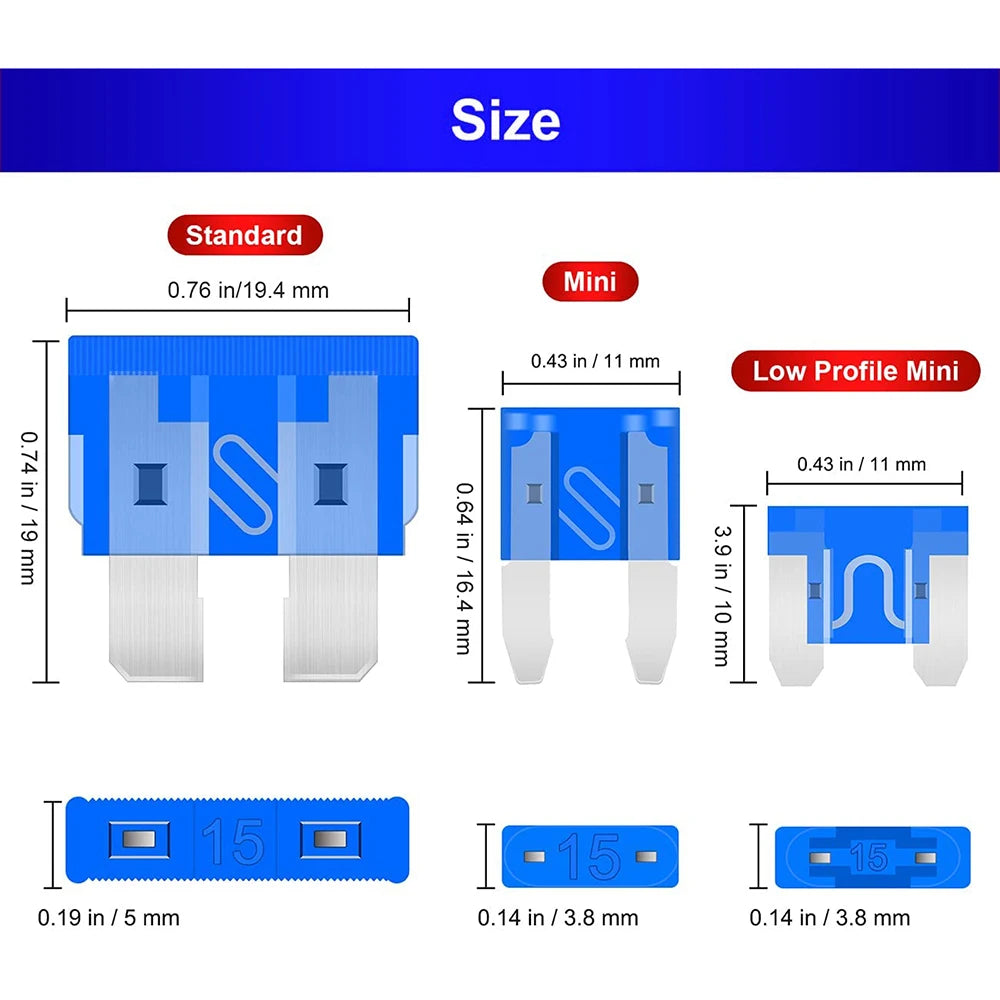 142PCS/240PCS/280PCS/341PCS Multi-Specification Car Fuse Set for Automotive Electricians And Electrical Use