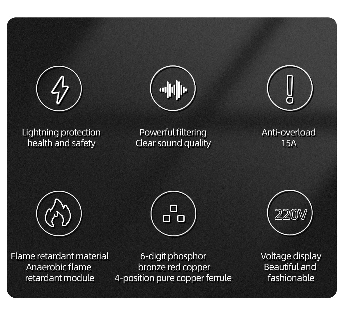 ATAUDIO HIFI Audio Noise AC Power Filter Power Conditioner Power Purifier Surge Protection with US Outlets Power Strip