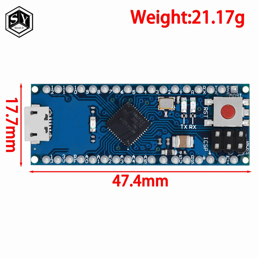 ATmega32u4 5V 16Mhz Expansion Board Module For Arduino Micro Compatible For R3 Nano Replace Pro Mini Microcontroller ONE ATmega