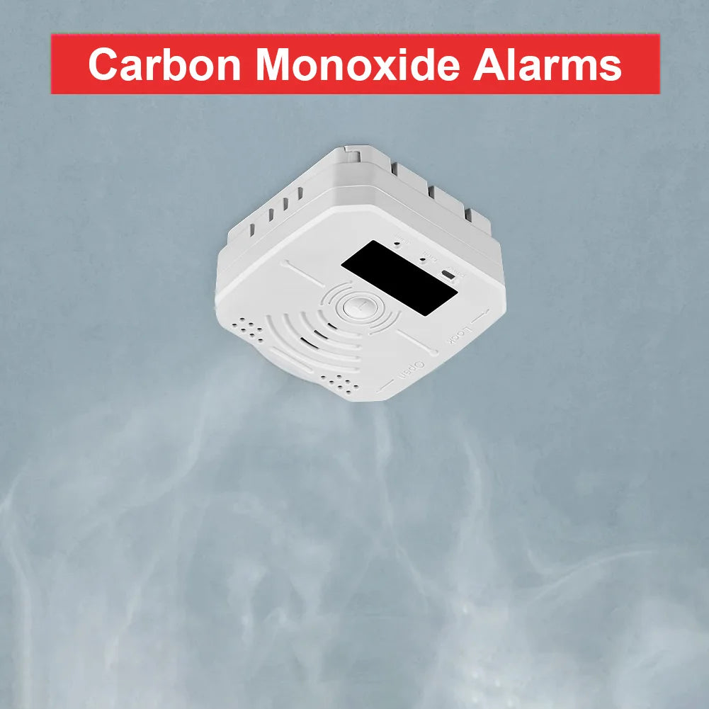 Digital CO Detector Battery Powered Mini CO Sensor Sound Light Warning CO Gas Monitor Alarm Home Safety