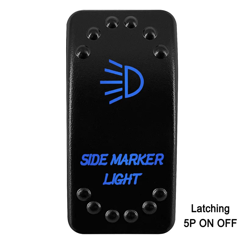 Waterproof Rocker Switch with Blue LED | 12V/24V Latching & Momentary (SPST/ DPDT) | for Marine, UTV, ATV, RZR, Automotive