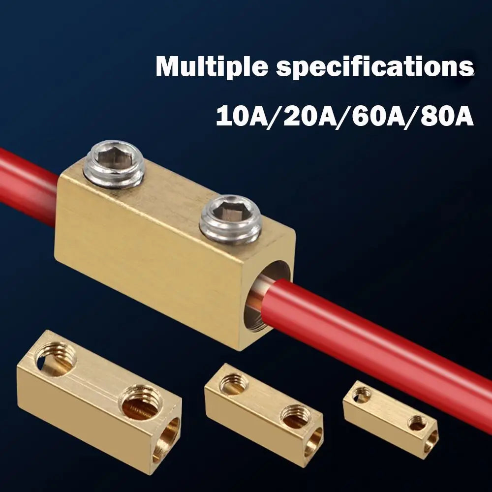With Heat Shrink Tubing Brass Terminal Block Pressure Free High Current High Power Splitter Waterproof Wire Connector Electrical
