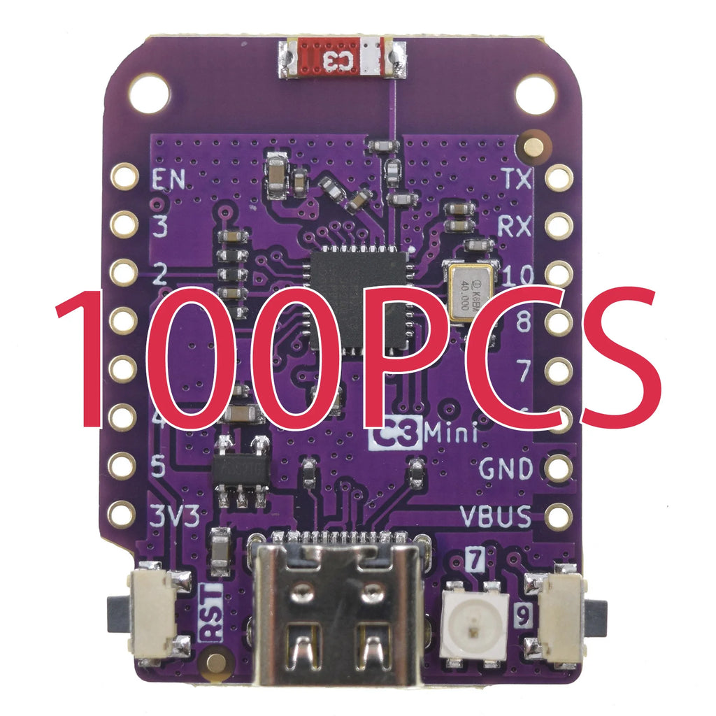 C3 Mini V2.1.0 - LOLIN WIFI Bluetooth LE BLE IOT Board ESP32-C3FH4 ESP32-C3 4MB FLASH MicroPython Arduino Compatible