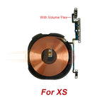 Wireless Charging Chip Coil Sticker With Volume Flex For iPhone X XR XS 11 Pro Max Wireless Charger Panel Repair (1PC)
