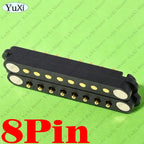 1-10set DC Magnetic Pogo Pin Connector 2Pin 3P 4P 5P 6P 7P 8P Pogopin Male Female Spacing 2.5/2.54mm Loaded Power Socket 2A
