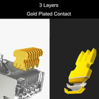 COMNEN  RJ45 Cat5/6/6A Pass Through Connectors Modular Plug , EZ to Crimp Modular Plug for Solid Or Stranded UTP Network Cable