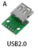 1pc MICRO MINI 5P 4P 9P 10P  type-c USB To Dip Female B-type Square Interface Printer Mike PCB Converter Adapter Breakout Board