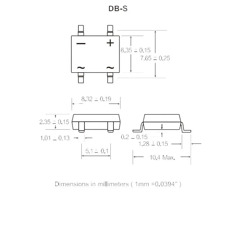10PCS DIP-4 Bridge Rectifiers 1000V 2A DB104 DB157 DB107 DB207S DB107S MB10M ABS210 SOP-4 DB105S DB106S DB157S MB6M ABS10