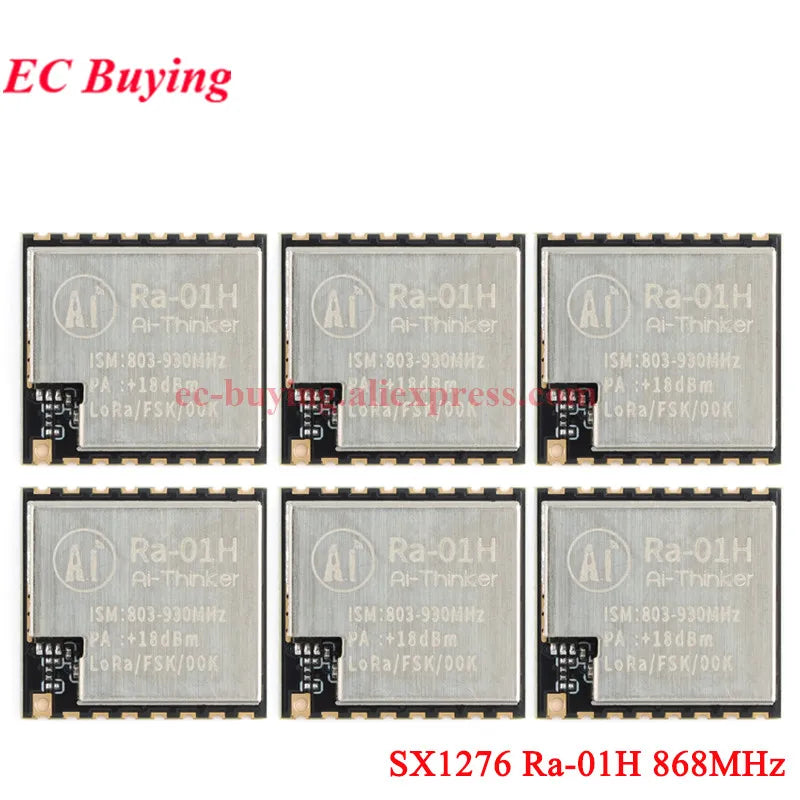10Pcs/1pc SX1276 Ra-01H LoRa Wireless Spread Spectrum RF Module Communication 868MHz 3.3V Serial SPI Interface Ra-01 Adapter