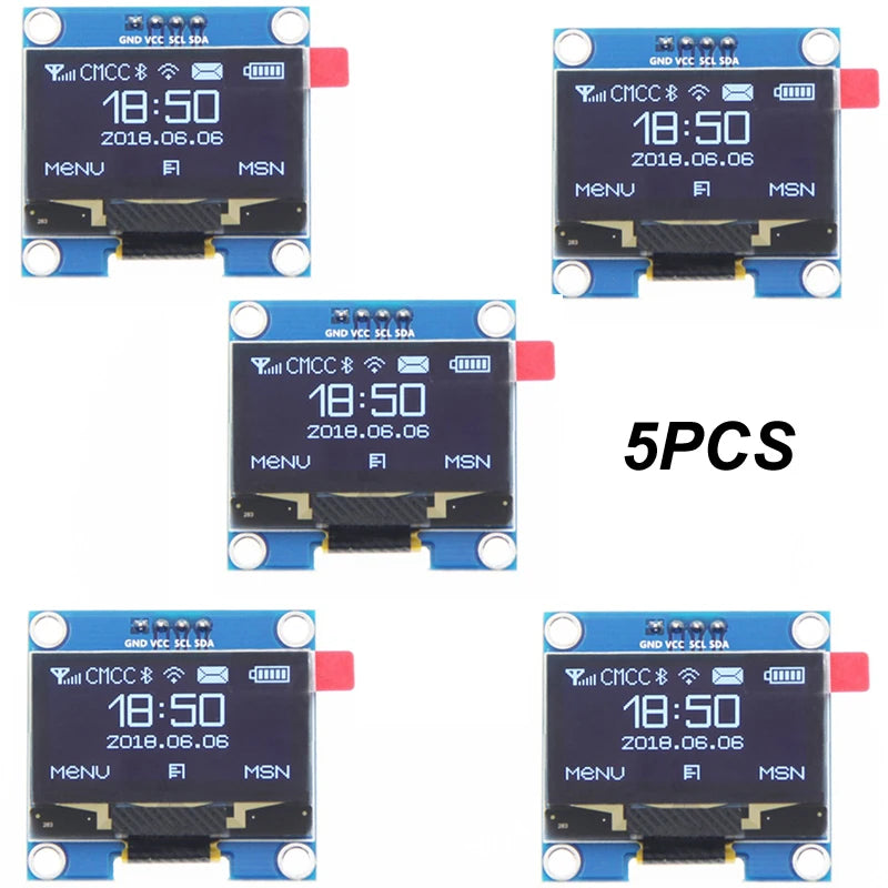 1/5pcs 1.3" 1.3 inch IIC I2C Serial 128x64 SSH1106 Digital OLED LCD Led Display White Blue Module For Arduino 12864 LCD Screen B