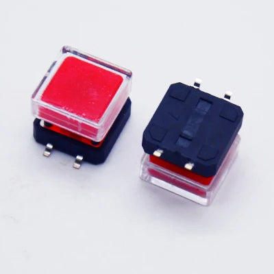 10Sets 12x12x10mm Tact Switch With Plastic Caps Momentary Tactile 4PIN SMT DIP Push Button Switch Micro Key Button