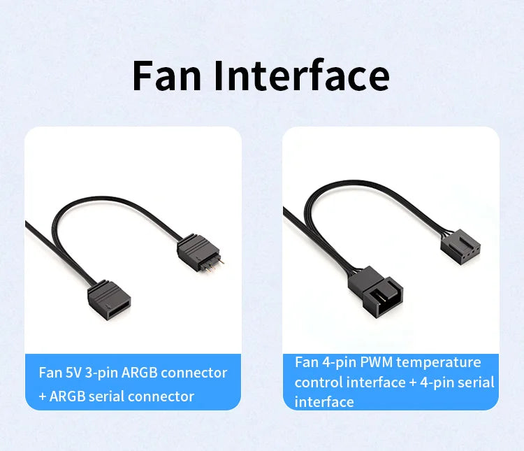 TEUCER Prism  ARGB PC Fan 12cm Computer Case Fan Kit Water Cooler 4pin PWM 5V 3PIN Cooling Fans