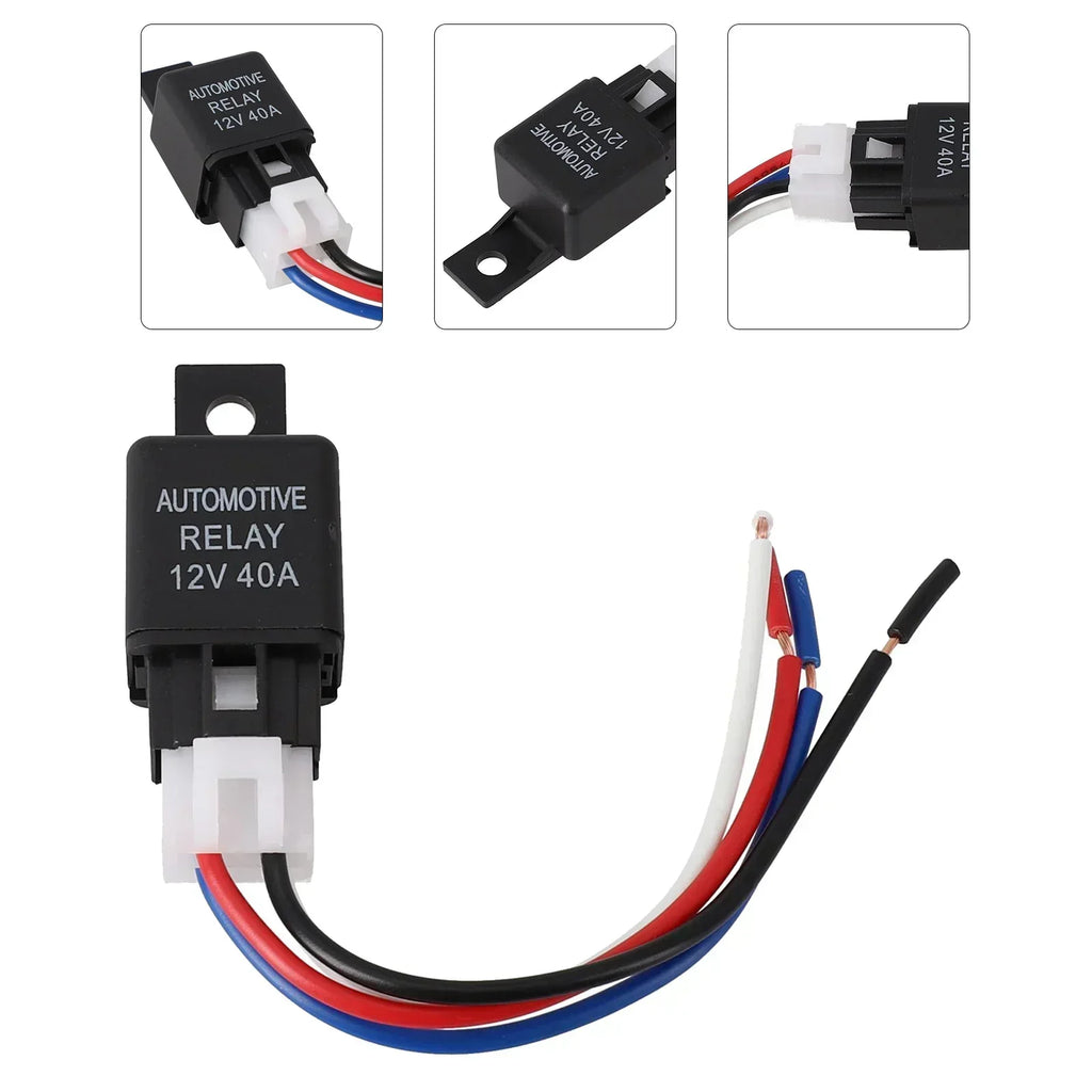 Reliable 12V 40A Car Automotive Relay 4 Pin SPST Contact Type Suitable For Strobe Lights Fog Lights Car Alarms And More