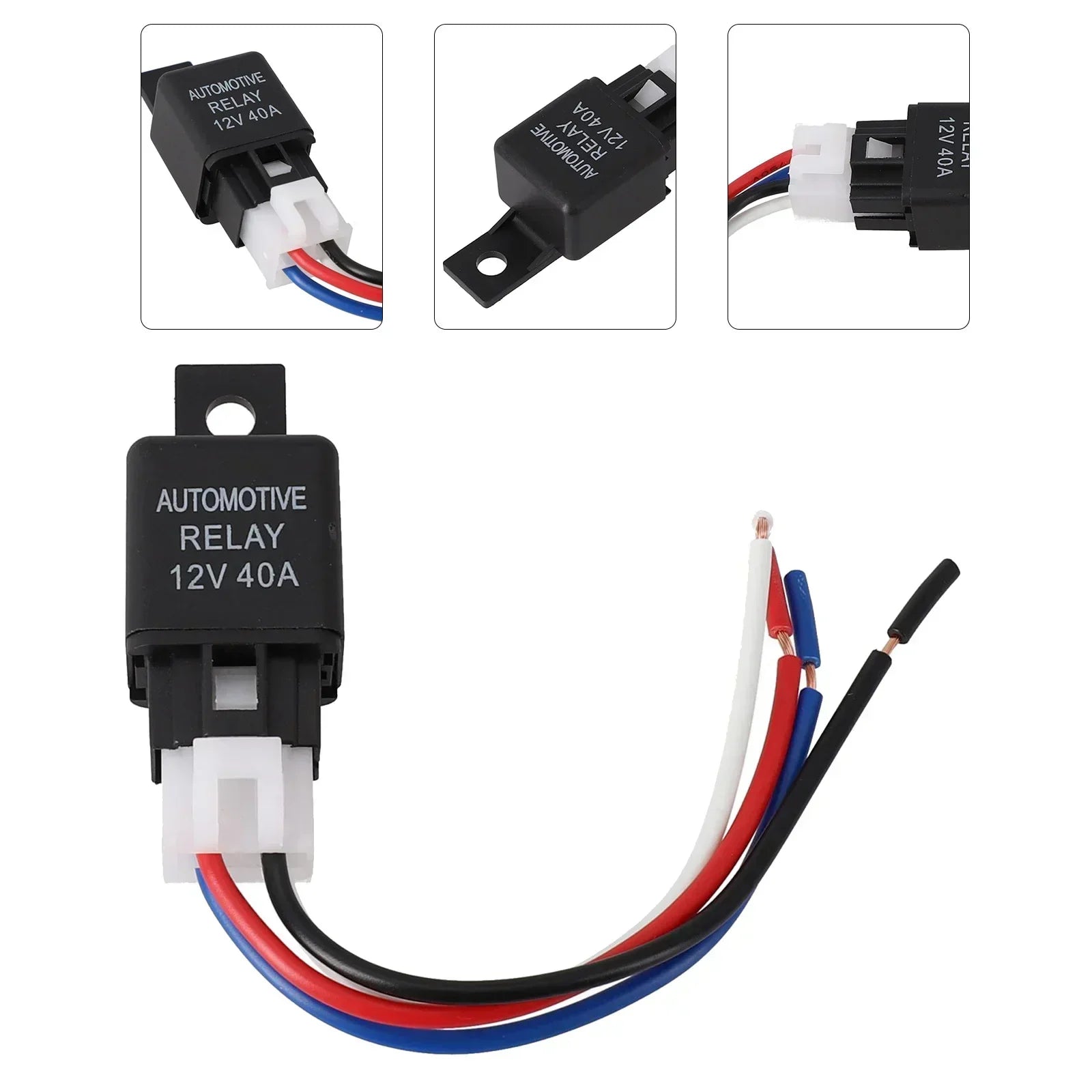 Reliable 12V 40A Car Automotive Relay 4 Pin SPST Contact Type Suitable For Strobe Lights Fog Lights Car Alarms And More