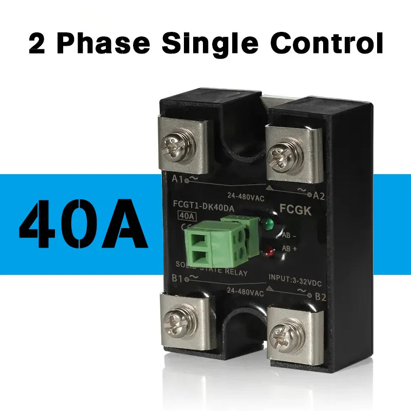10A 25A 40A 60A 80A Dc Control Ac Dual Control Dual / Single Output Control Single Phase Solid State Relay