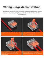 Wire Connector Electrical Lever Strip Connectors Cage Spring Universal Compact Quick Wiring Conductors Push-in Terminal Blocks