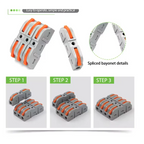 Boxed 34PCS Lever Quick Home Wire Connectors Terminals Conductor Spliceable Butt Wiring Block Reusable Electrical Connectors