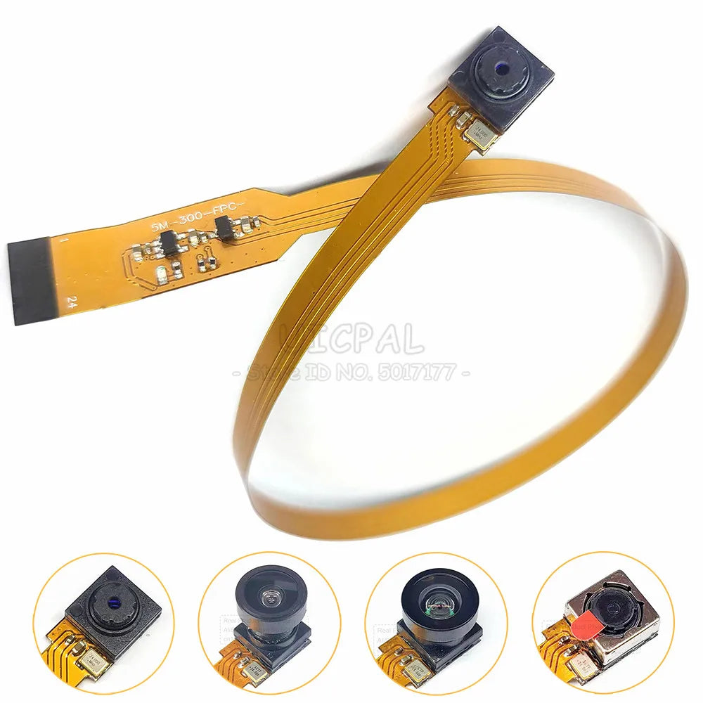 30CM OV5647 Camera Module for Raspberry Pi ZERO Pi5 Development Board 72 120 160 Degrees Fish-eye Lens Auto Focus HD 1080p 22Pin