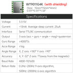 WitMotion WT931 (XYZ, Return Rate 500H) AHRS MPU9250 9-axis Accelerometer, Electronic Gyroscope, Angle, Magnetometer, for Arduin