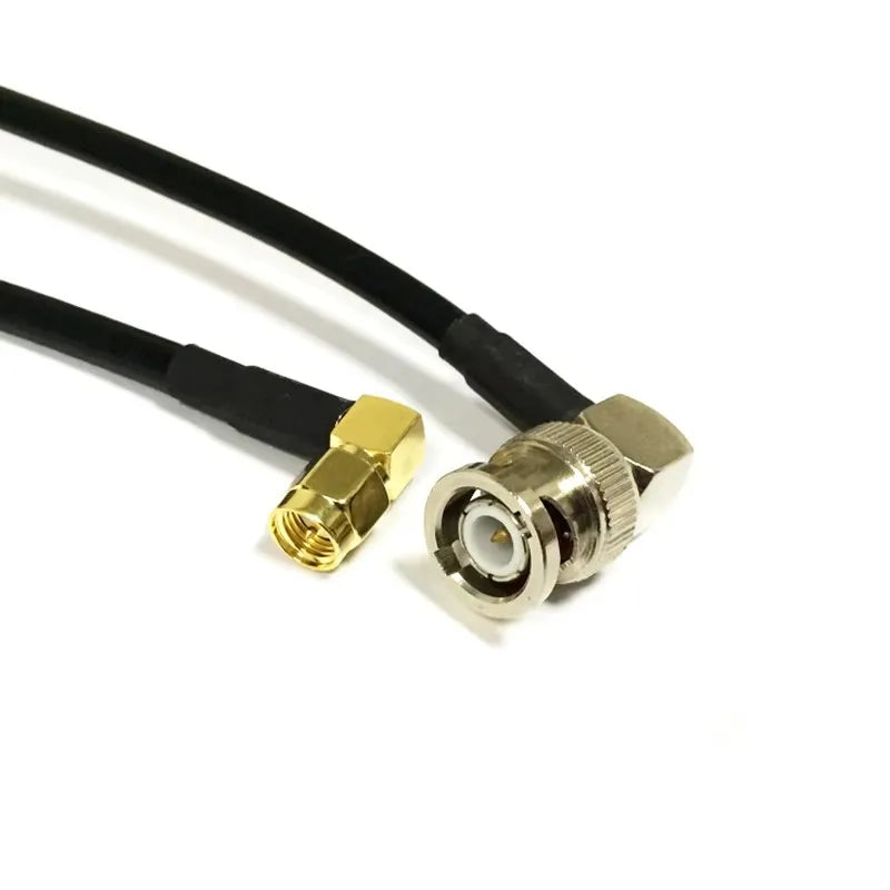 Wireless Patch Lead Cable SMA Male Right Angle to BNC Plug 90-Degree Adapter RG58 50cm/100cm Wholesale New