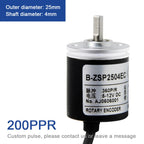 Cloweit 25mm Incremental Encoder 4mm Shaft Rotary  100 200 360 400 500 600 800 PPR 5-24VDC E6A2-CWZSE Automation Sensor Switches