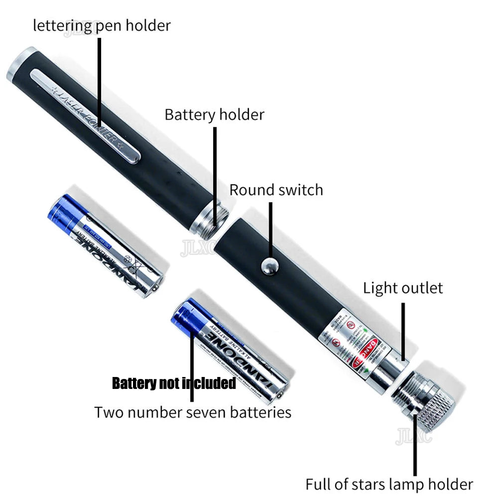 (Do not provide batteries) Green Red Laser Pointer Teaching Tool Pet Automatic Cat Toys Laser Focus Lazer Pen Combination