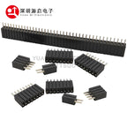 1.27mm 1.27 Pin Header Single Row Female Breakaway PCB Board Connector Pinheader 1*3/4/5/6/8/10/12-40p Plastic height 4.6mm
