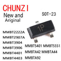 100PCS SOT-23 MMBT2222A MMBT2907A MMBT3904 MMBT3906 MMBT4401 MMBT4403 MMBT5401 MMBT5551 MMBTA42 MMBTA44 MMBTA92