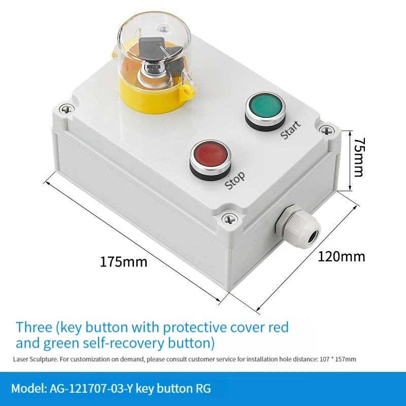 NEW high-quality Switch with arrow button control box self start button water tank electrical industrial emergency stop switch