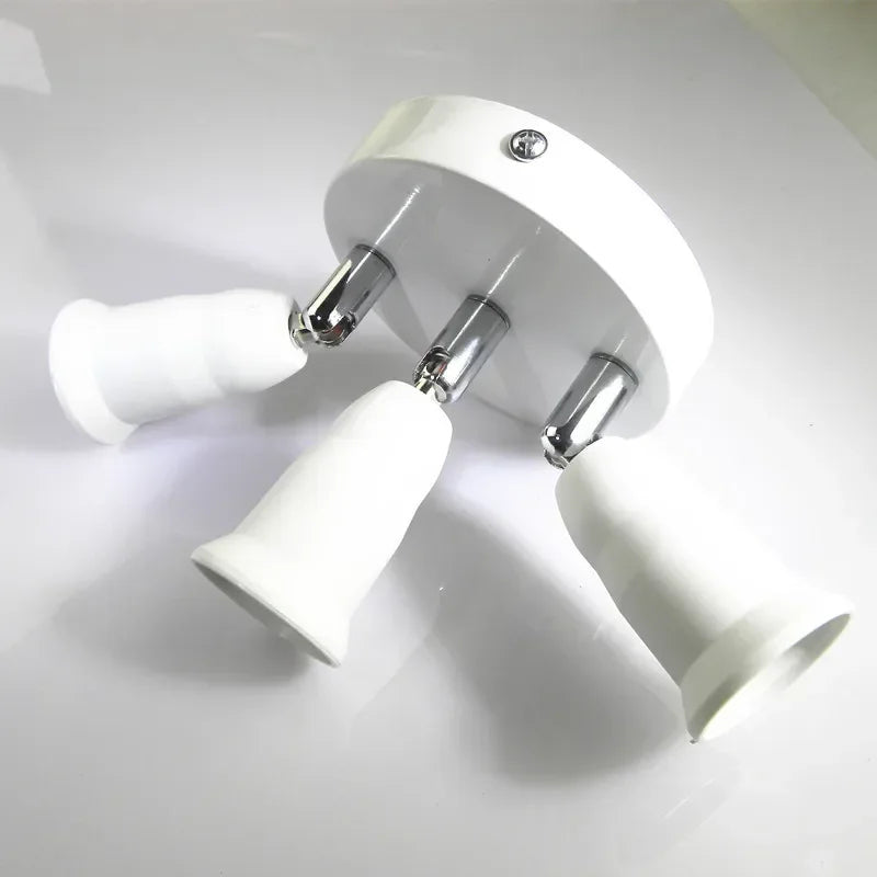 3/5/9 Heads 360D Adjustable Screw Ceiling Mount E26 E27 LED Lamp Base Light Bulb Socket Holder Adapter Converter Splitter
