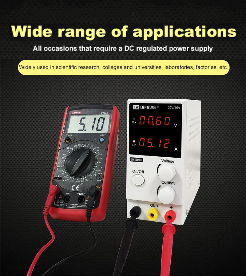 Longwei LW-K3010D 4LED Adjustable DC Power Supply 30V 10A Laboratory Variable Switch Bench Power Supply Stabilized Power Source
