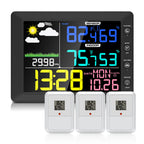 2025 Digital Thermometer Wireless Weather Station with 8.3'' Color Touchscreen 3-in-1 Thermo-hygrometer Sensor Dew Point Monitor