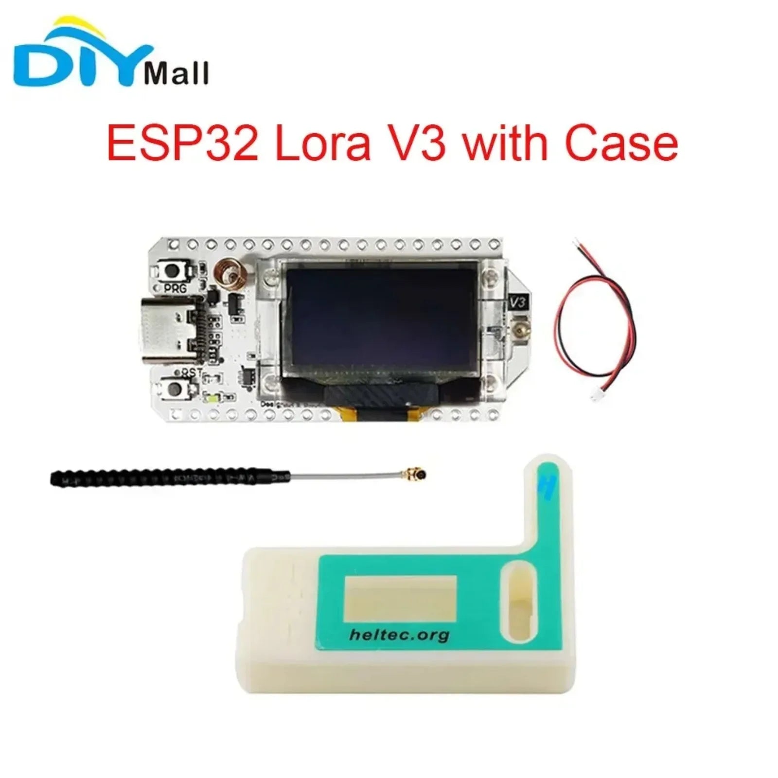 Heltec LoRa 32 V3 ESP32-S3 SX1262 WiFi IoT Development Board with 0.96 Inch OLED Display and Durable Case for Tech Enthusiasts