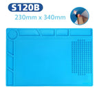 Magnetic Silicone Repair Mat Heat Resistant 932°F Anti Static ESD Soldering Pad For Circuit Board Phone Iron Maintenance