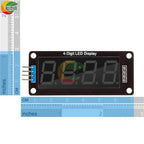 TM1637 Clock Module 4-digit LED 0.36" 0.56" Display Tube 7-segment LED Display Clock Dual Dot Module 0.36" 0.56 Inch Arduino