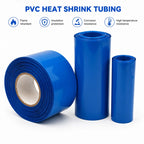 Blue PVC Heat Shrink Tube, Suitable for Insulation Film Winding of 18650 Lithium Batteries, 30mm - 300mm Lithium Battery Protect