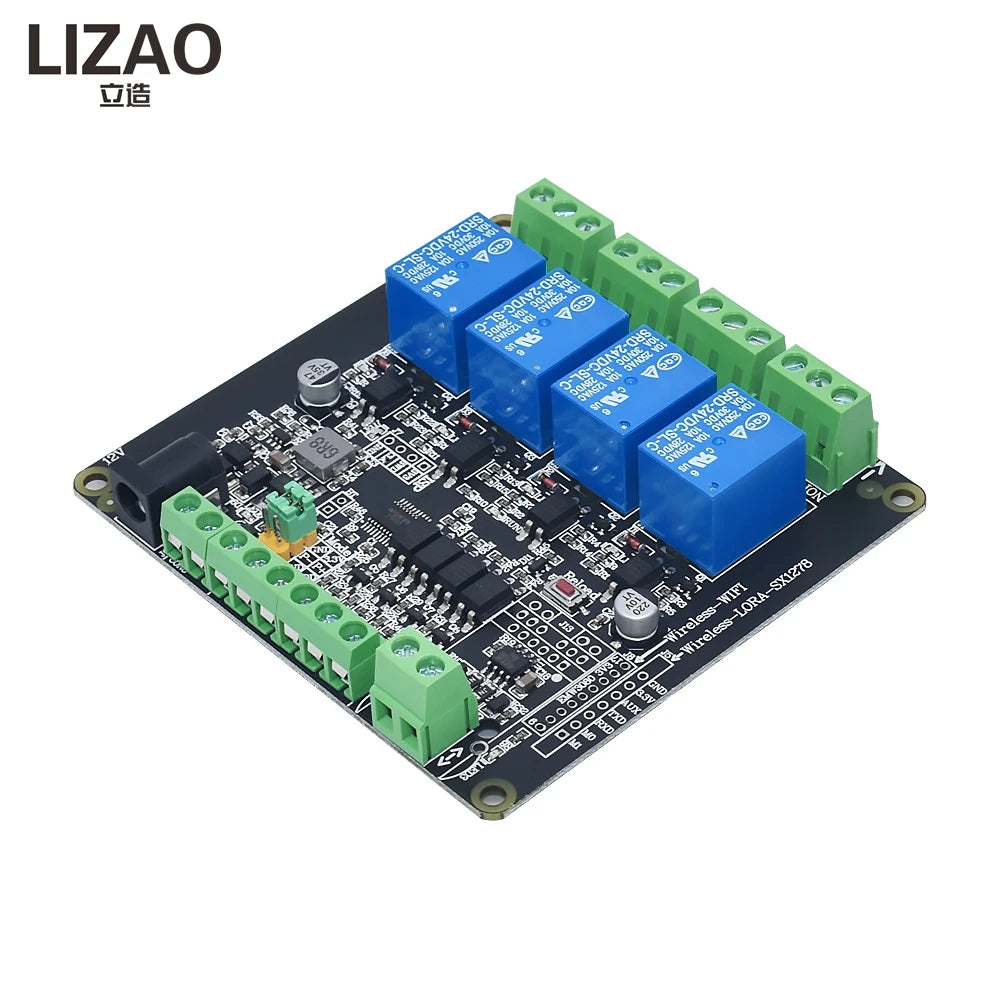 LIZAO Modbus TCP RTU Ethernet Module 4DI 4DO Relay Output RJ45 Digital Switch Input Module for PLC
