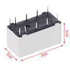 One Or 2pcs 12V Coil Bistable Latching Relay DPDT 30VDC 2A 1A 125VAC HFD2/005-S-L2-D Realy
