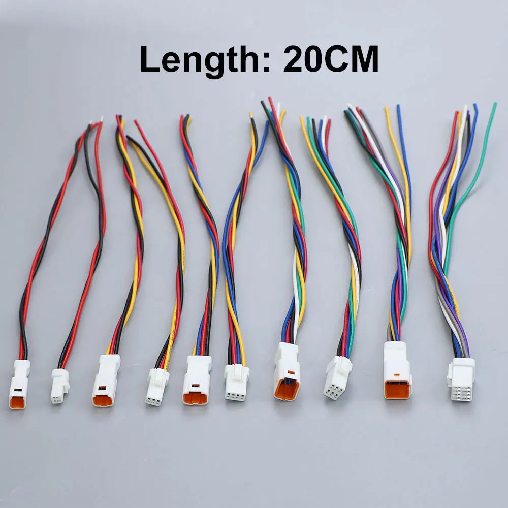 JCD Waterproof JST JWPF Connector 2P 3P 4P 6P 8P Male And Female Plug Socket 0.3m ² Wire Harness 02t/02r/03t/03r With 20CM Wire