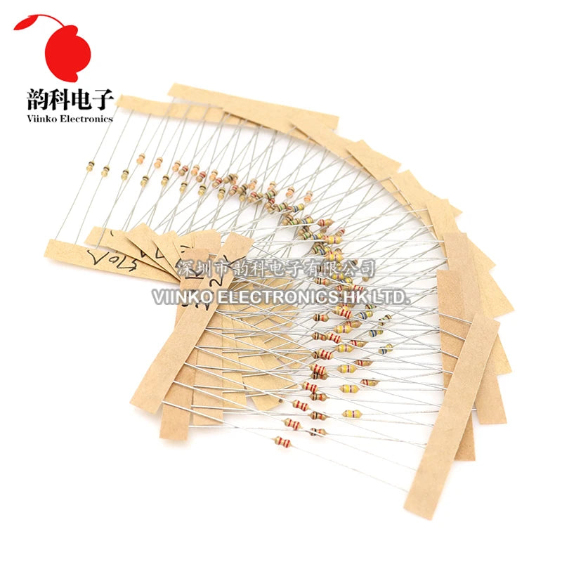 640pcs 1/8W Carbon Film Resistor Kit 5% Resistance Assorted Set 64valuesX10pcs 1R - 10M ohm 0.125W Sample Pack