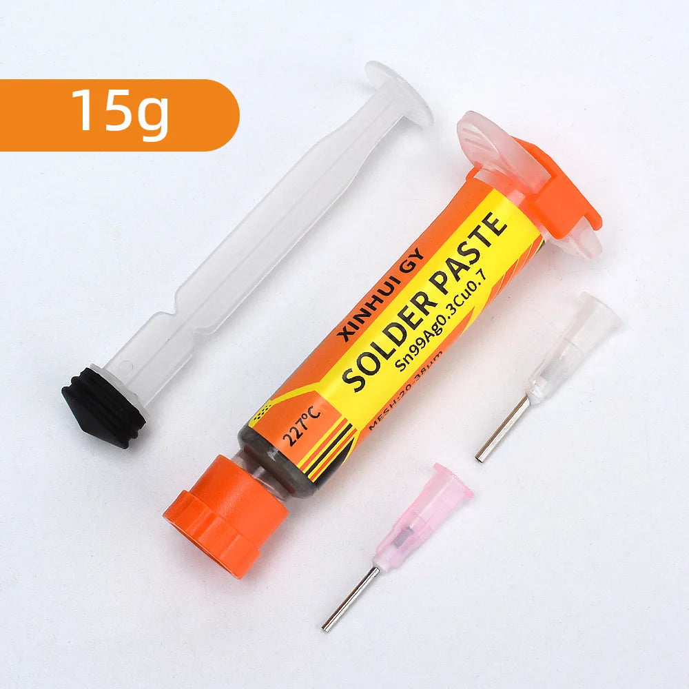 227℃ High Temperature Lead-Free Solder Paste Syringe Type For SMT IC BGA QFN Chip Repair Rework Soldering