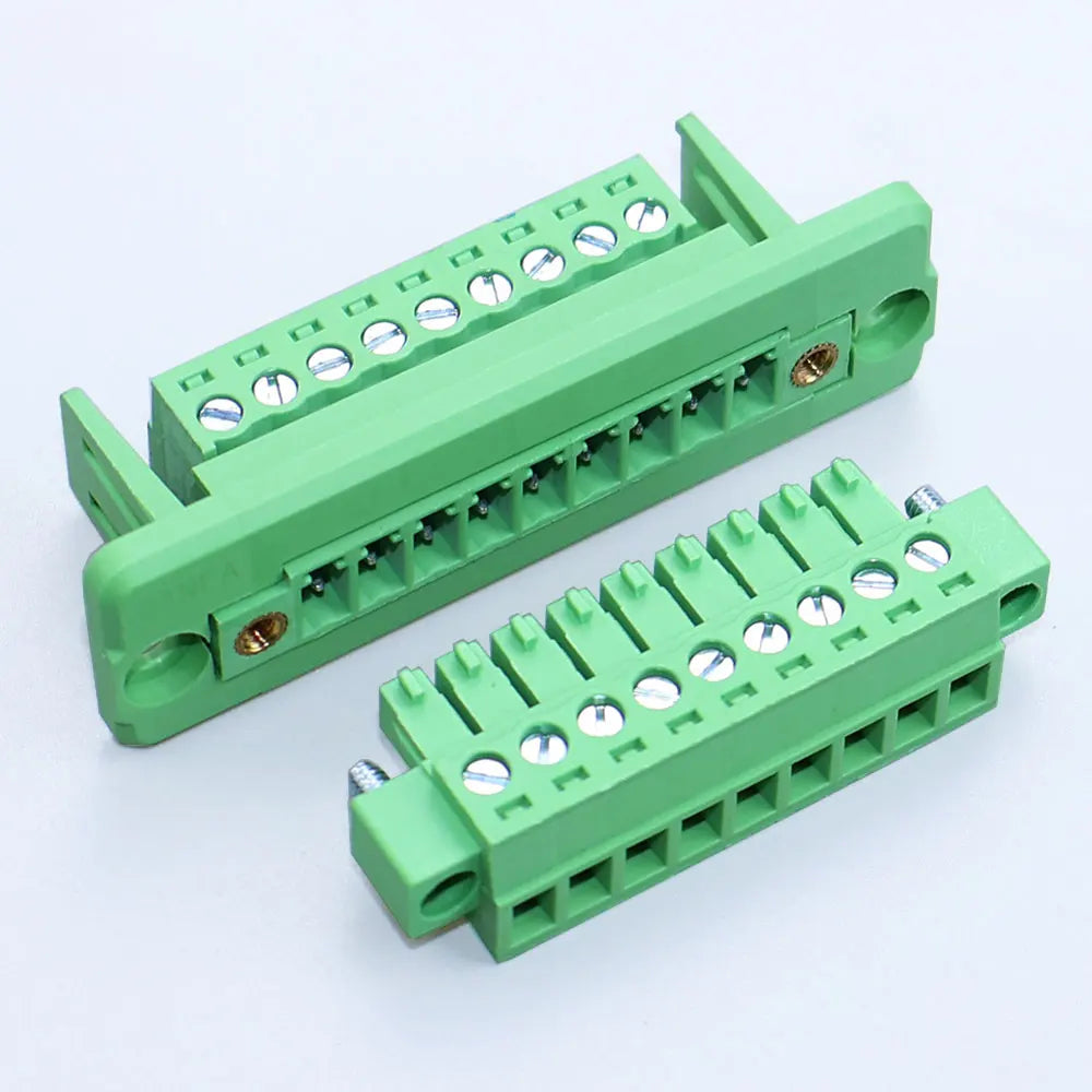 1Set Pitch 3.81mm 2P/3P/4P/5P/6P/7P/8P/9P/10P/12P/16P Pluggable Terminal Block Connector Wall Through Non Welding Plug 15EDGWC