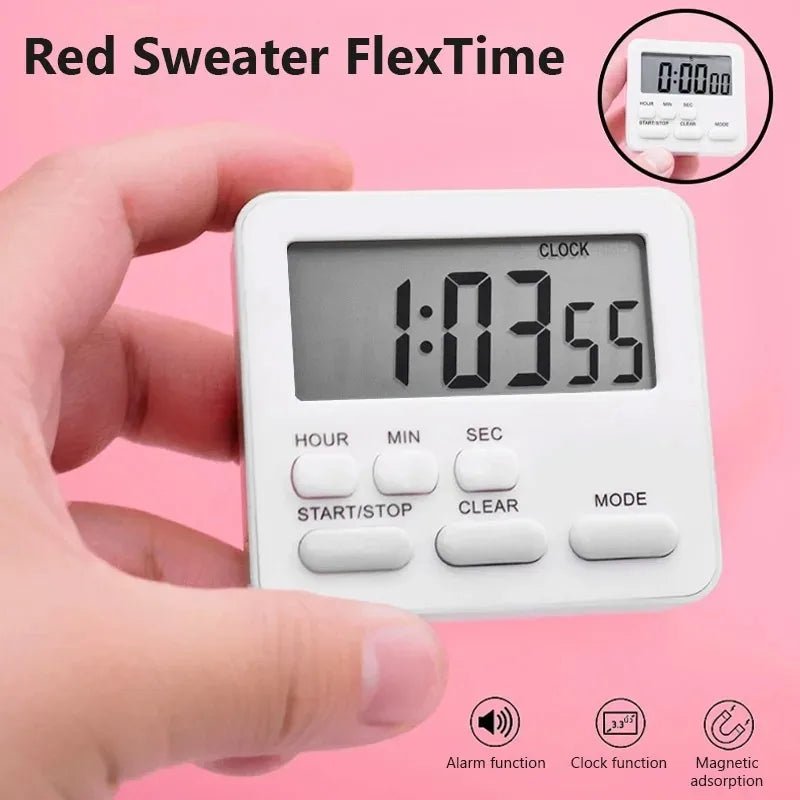 Multifunctional Kitchen Timer Alarm Clock Practical Kitchen Tools Supplies For Home Cooking Camping New