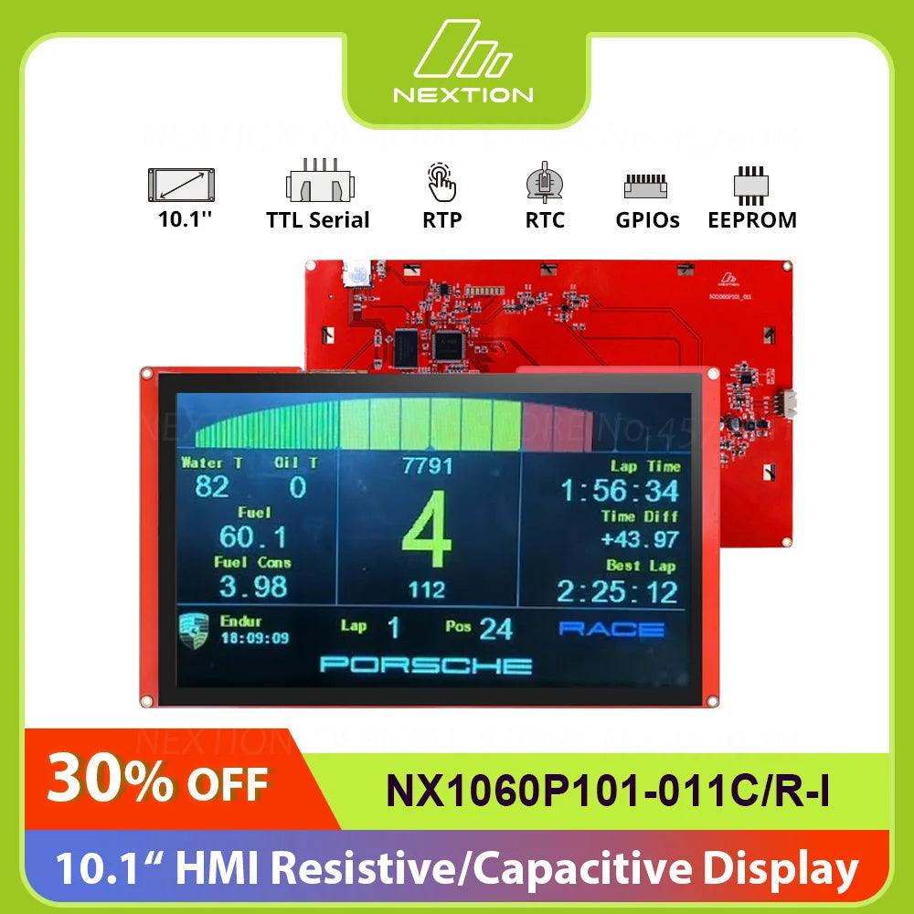 NEXTION 10.1'' Intelligent NX1060P101-011C/R-I Multifunction HMI Resistive/Capacitive LCD Touch Display Module Without Enclosure