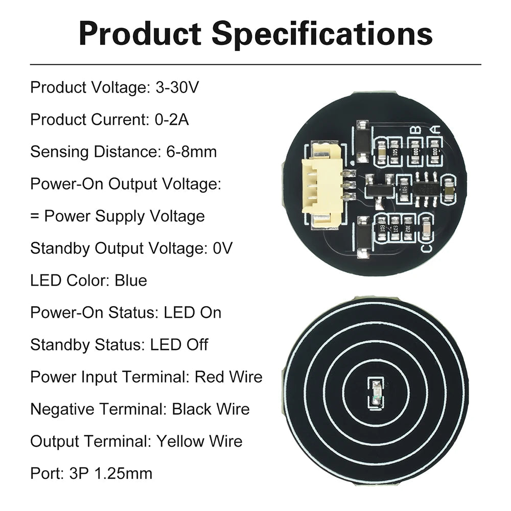 Touch Switch Sensing Module DC 3-30V Momentary/Latching LED Strip Touch Button Switch Sensor Module