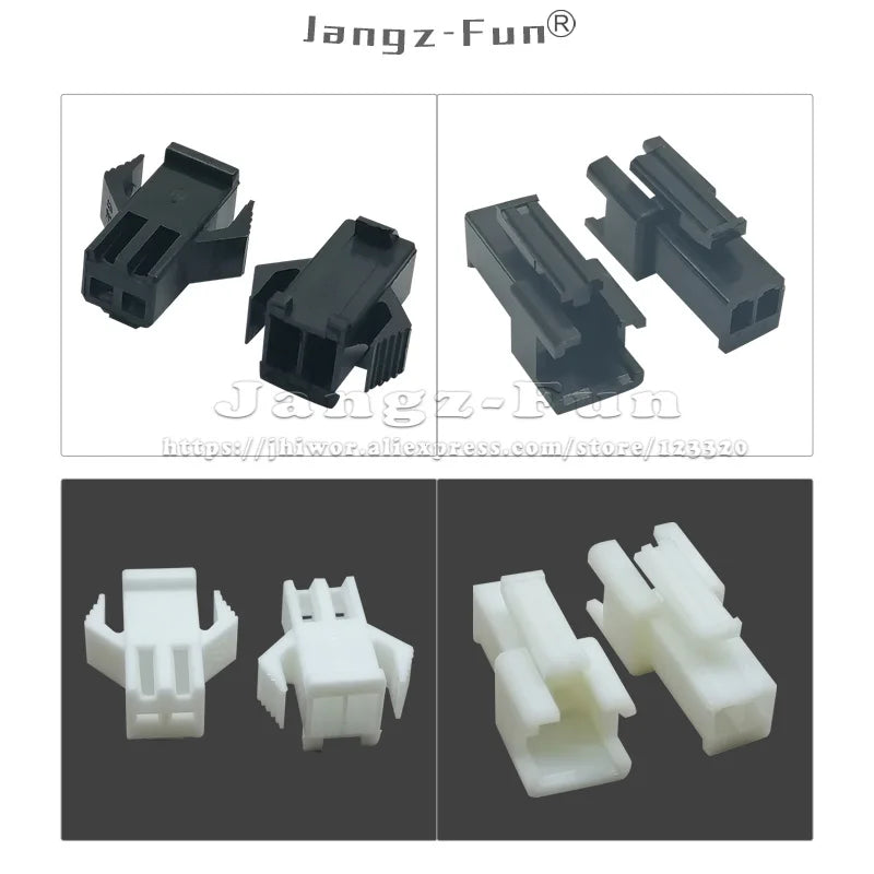 100pcs 2P JST SM 2.54 Plug 2.54mm SM2.54 2 Pin Male Female Housing Connectors Electric Cable Electrical Wire To Wire Connector