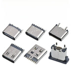 10Pcs USB Connector Type C Female Charging Port Jack 2/4/6/16 Pin Type-C Socket PCB Soldering SMD SMT DIY Repair Type C Adapter